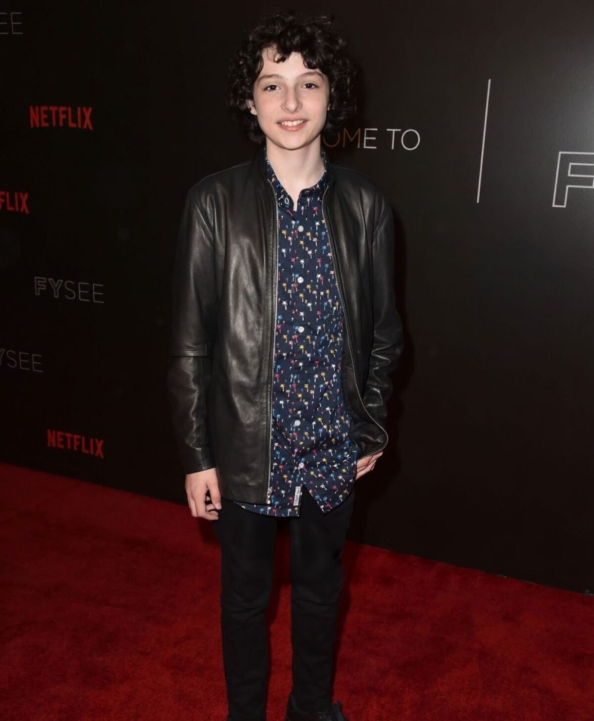 Finn Wolfhard the Stranger Things Season 2 Leather Jacket