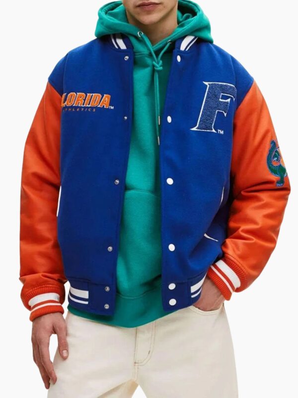 Florida Gators Letterman Royal Blue and Orange Jacket