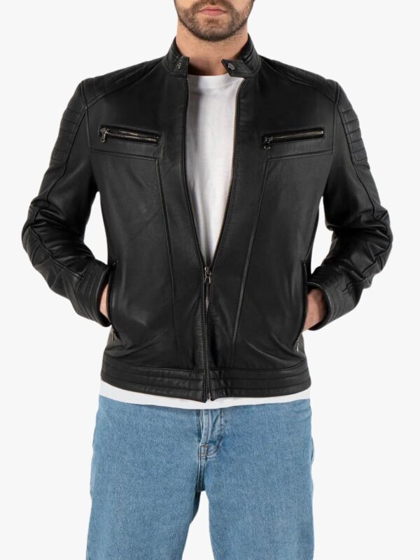 Genuine Leather Black Men's Jacket