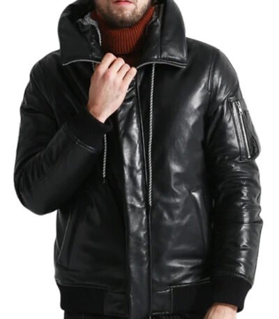 Genuine Sheepskin Leather Jacket For Men