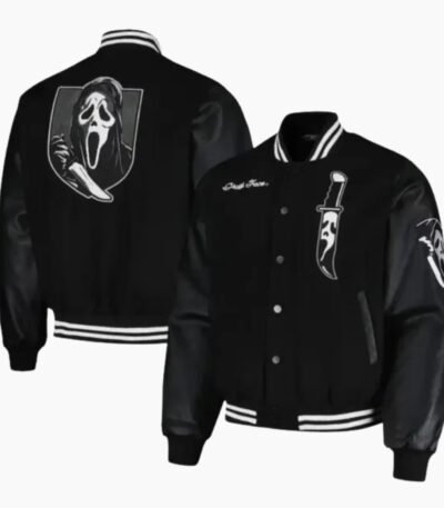 Ghostface Scream Horror Scary Slasher Varsity Jacket