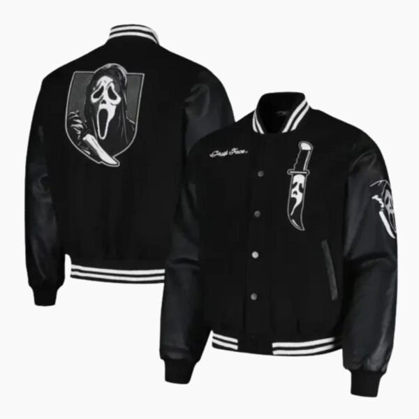 Ghostface Scream Horror Scary Slasher Varsity Jacket