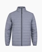 Gray Plain Puffer Jacket