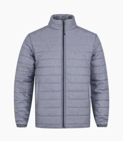 Gray Plain Puffer Jacket