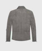 Gray Suede Leather Jacket