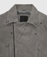 Gray Suede Leather Jacket