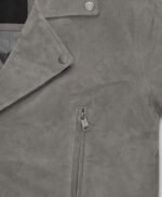 Gray Suede Leather Jacket