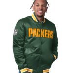 Green Bay Packers Closer Green Satin Jacket