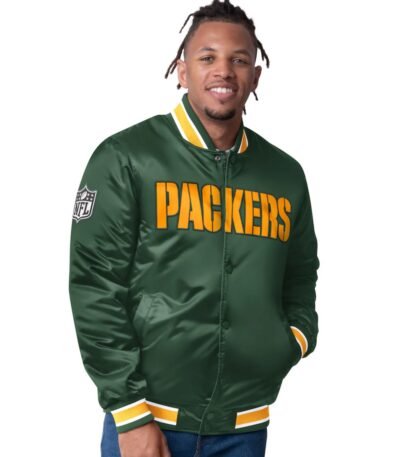 Green Bay Packers Closer Green Satin Jacket