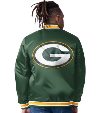 Green Bay Packers Closer Green Satin Jacket