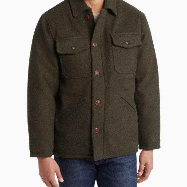 Green Wool Blend Jacket