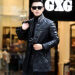 Haining Men's Down Leather Coat