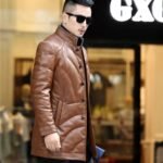 Haining Men's Down Leather Coat