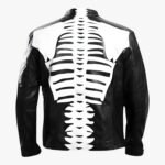 Halloween Special Spooky Skeleton Bones Cosplay Black Leather Jacket