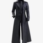 Handmade Albert Wesker Black Trench Resident Leather Coat