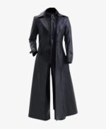 Handmade Albert Wesker Black Trench Resident Leather Coat