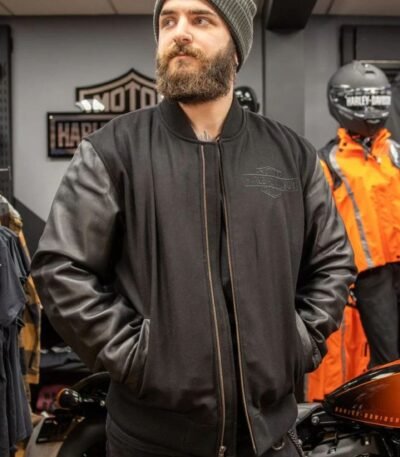 Harley Davidson Fall Wool Blend Varsity Jacket