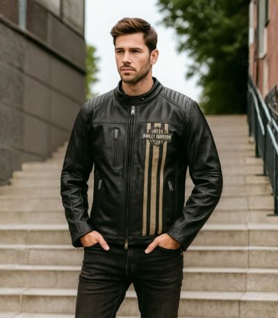 Harley-Davidson H-D Triple Vent Passing Link II Men's Leather Jacket