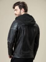 Hoodie Bomber Fit Decant Leather Jacket
