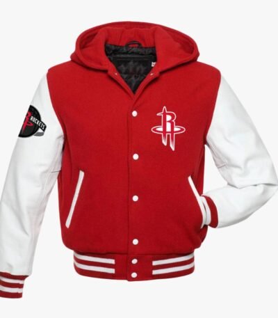 Houston Rockets NBA Varsity Red and White Jacket