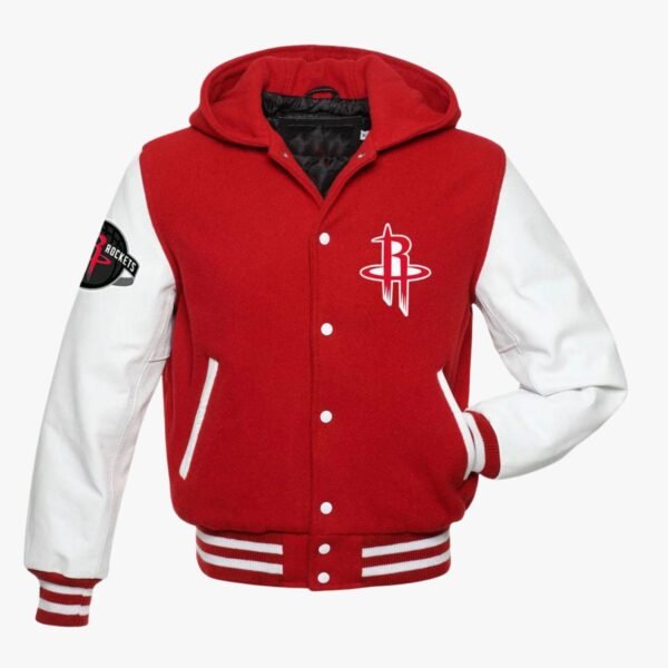 Houston Rockets NBA Varsity Red and White Jacket