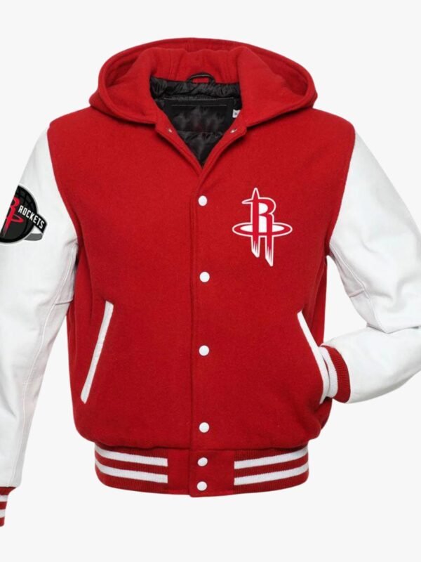 Houston Rockets NBA Varsity Red and White Jacket
