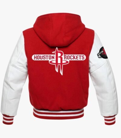 Houston Rockets NBA Varsity Red and White Jacket