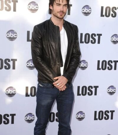 Ian Somerhalder Leather Jacket Men Celebrity Jacket
