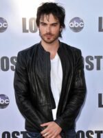 Ian Somerhalder Leather Jacket Men Celebrity Jacket