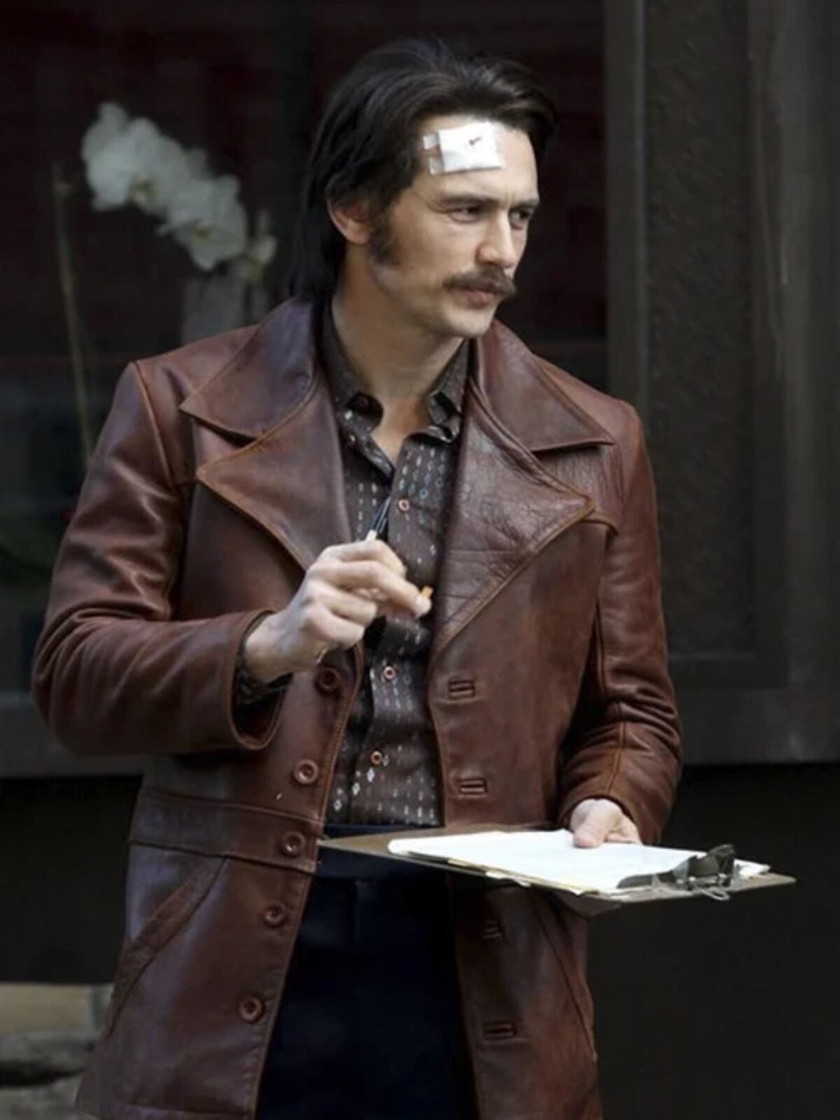 James Franco The Deuce Men Leather Blazer