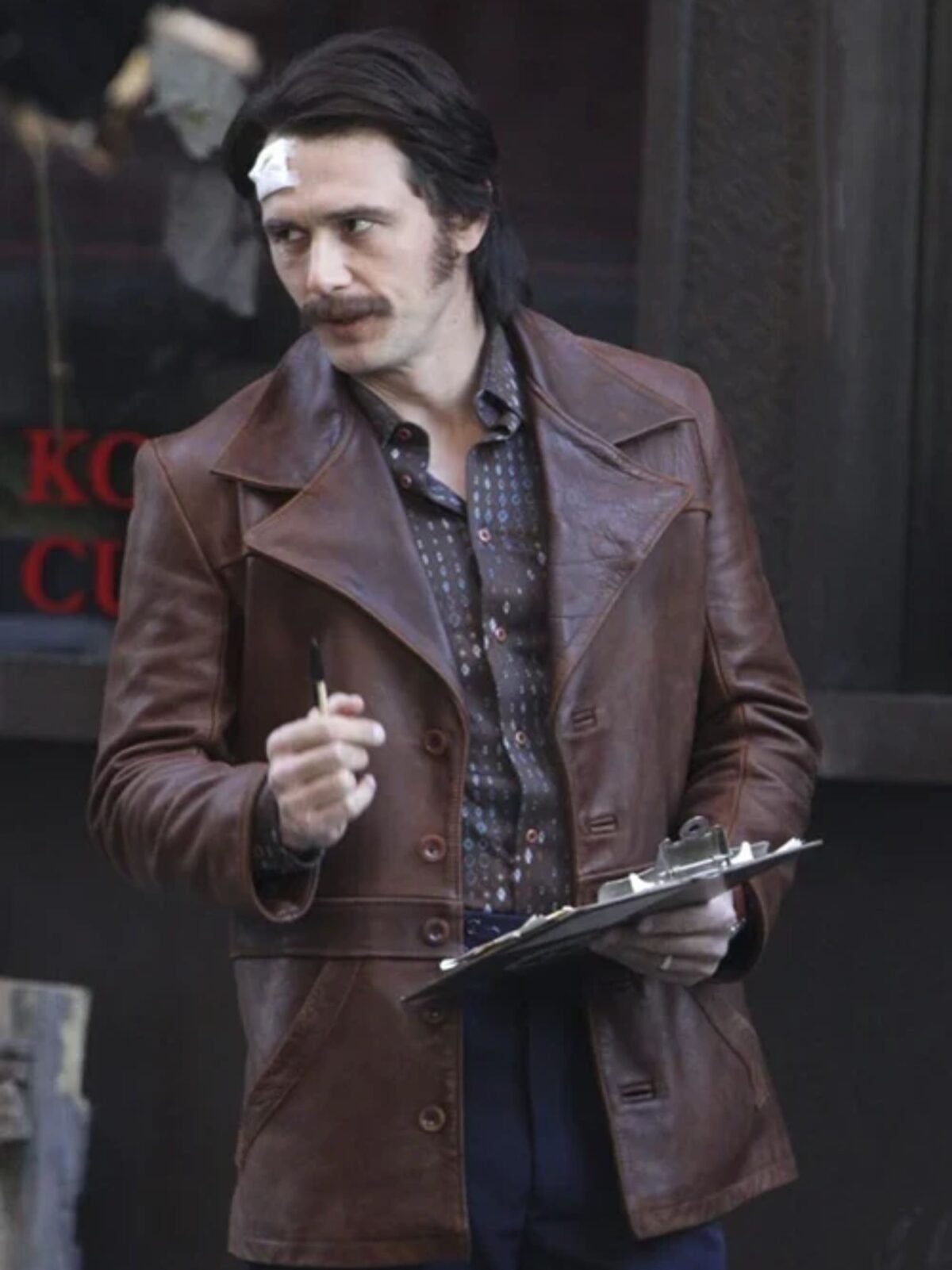 James Franco The Deuce Men Leather Blazer