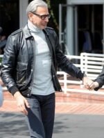 Jeff Goldblum Leather Jacket Men Celebrity Jacket