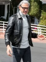 Jeff Goldblum Leather Jacket Men Celebrity Jacket
