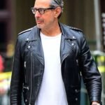 Jeff Goldblum Style Leather Jacket For Mens