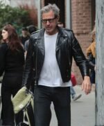 Jeff Goldblum Style Leather Jacket For Mens