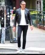 Jeff Goldblum Style Leather Jacket For Mens