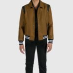 Jet Brown and Black Varsity Jacket