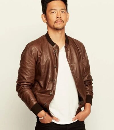 John Cho Brown Leather Jacket