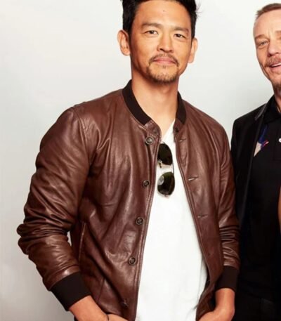 John Cho Brown Leather Jacket
