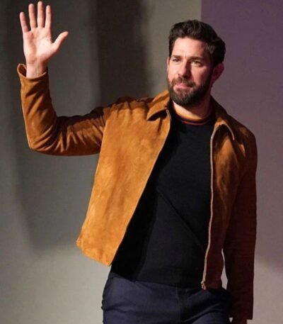 John Krasinski Suede Jacket