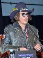 Johnny Depp Distressed Black Style Leather Jacket