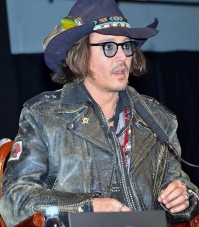 Johnny Depp Distressed Black Style Leather Jacket