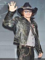 Johnny Depp Distressed Black Style Leather Jacket