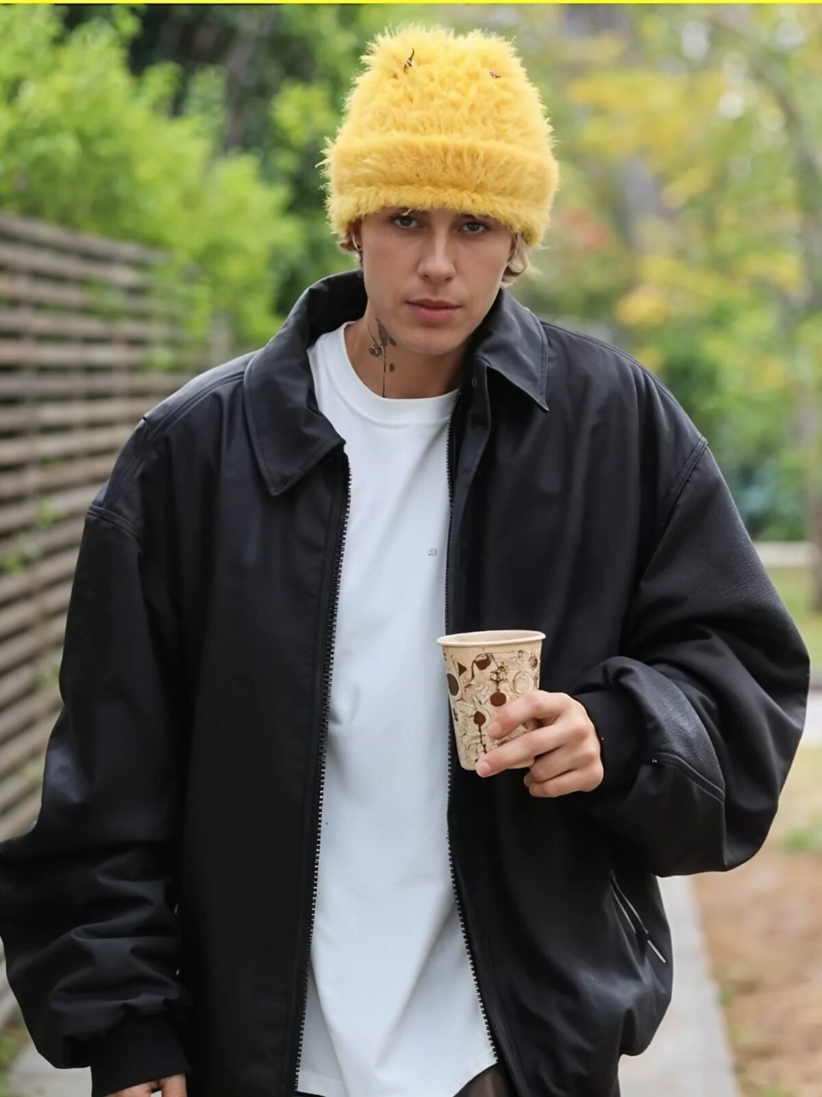 Justin Bieber 2024 Leather Jacket