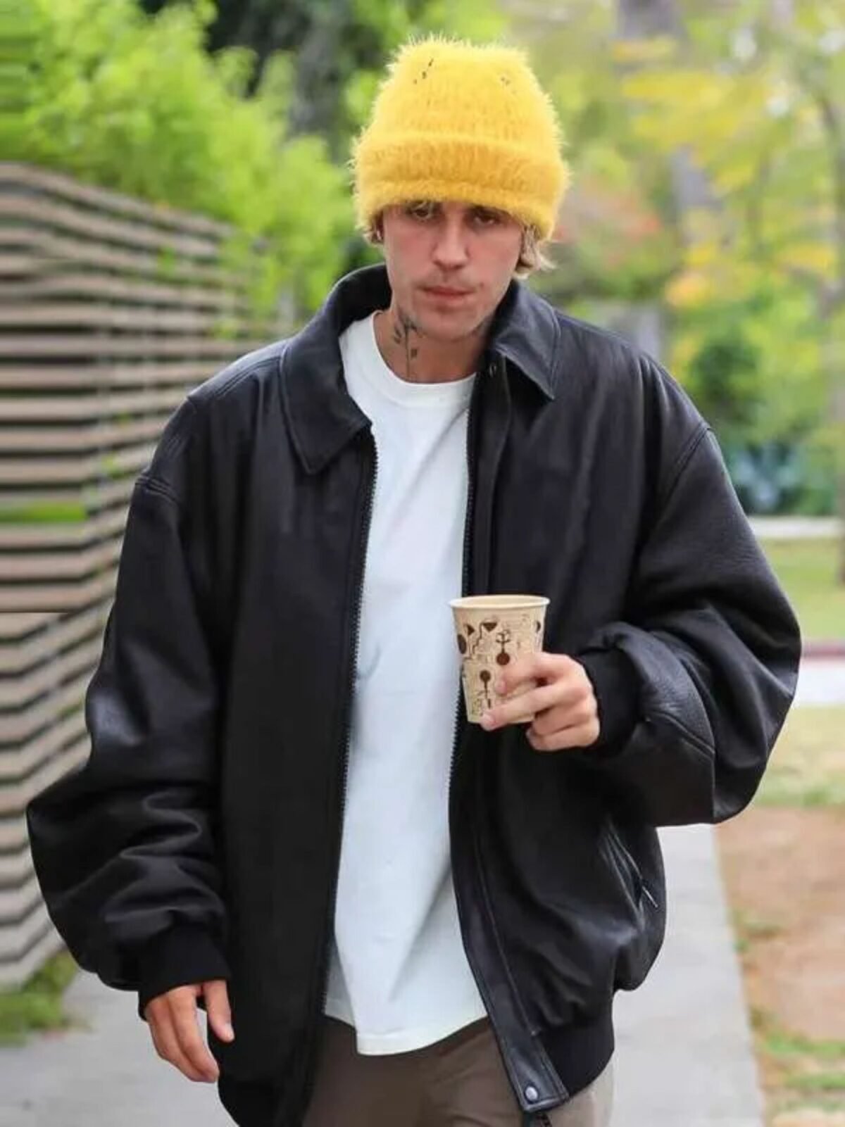 Justin Bieber 2024 Leather Jacket