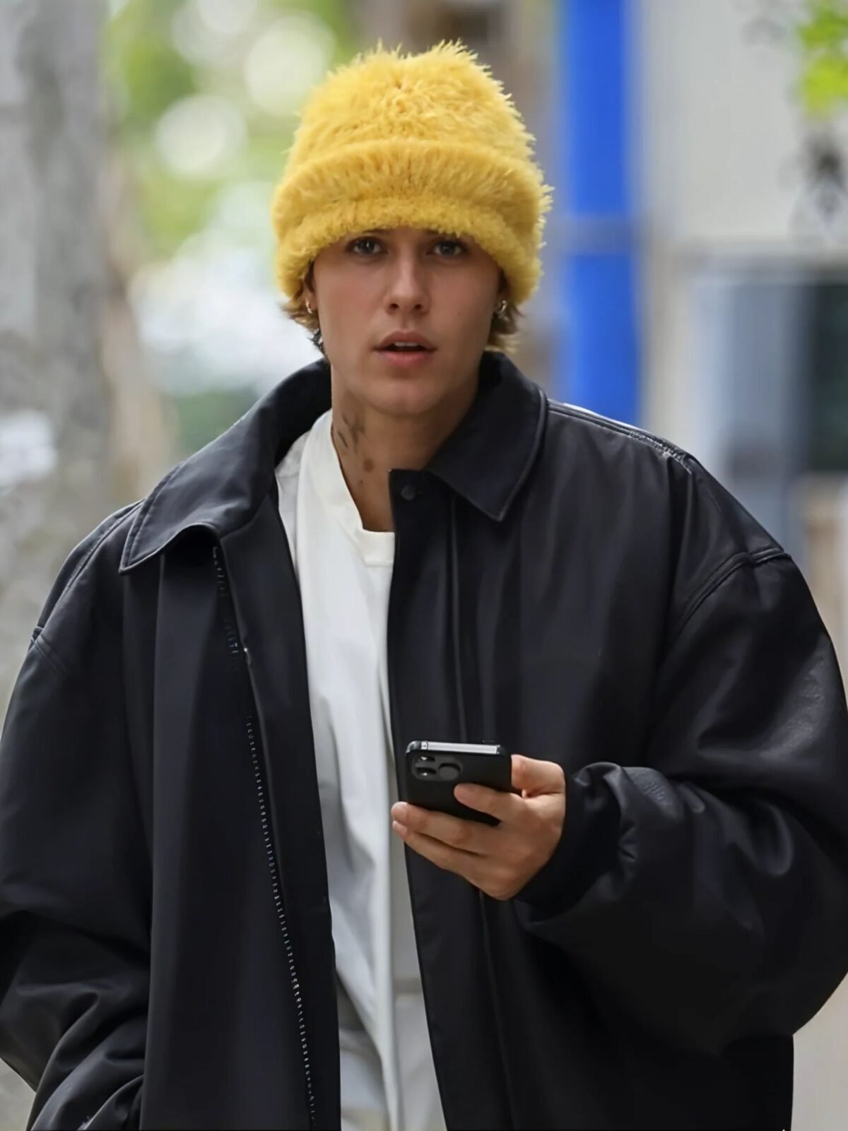 Justin Bieber 2024 Leather Jacket