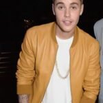 Justin Bieber Bomber Leather Jacket For Men