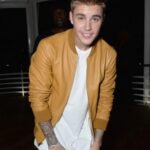 Justin Bieber Bomber Leather Jacket For Men