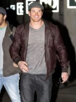 Kellan Lutz Leather Jacket Brown Leather Jacket