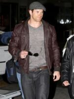 Kellan Lutz Leather Jacket Brown Leather Jacket